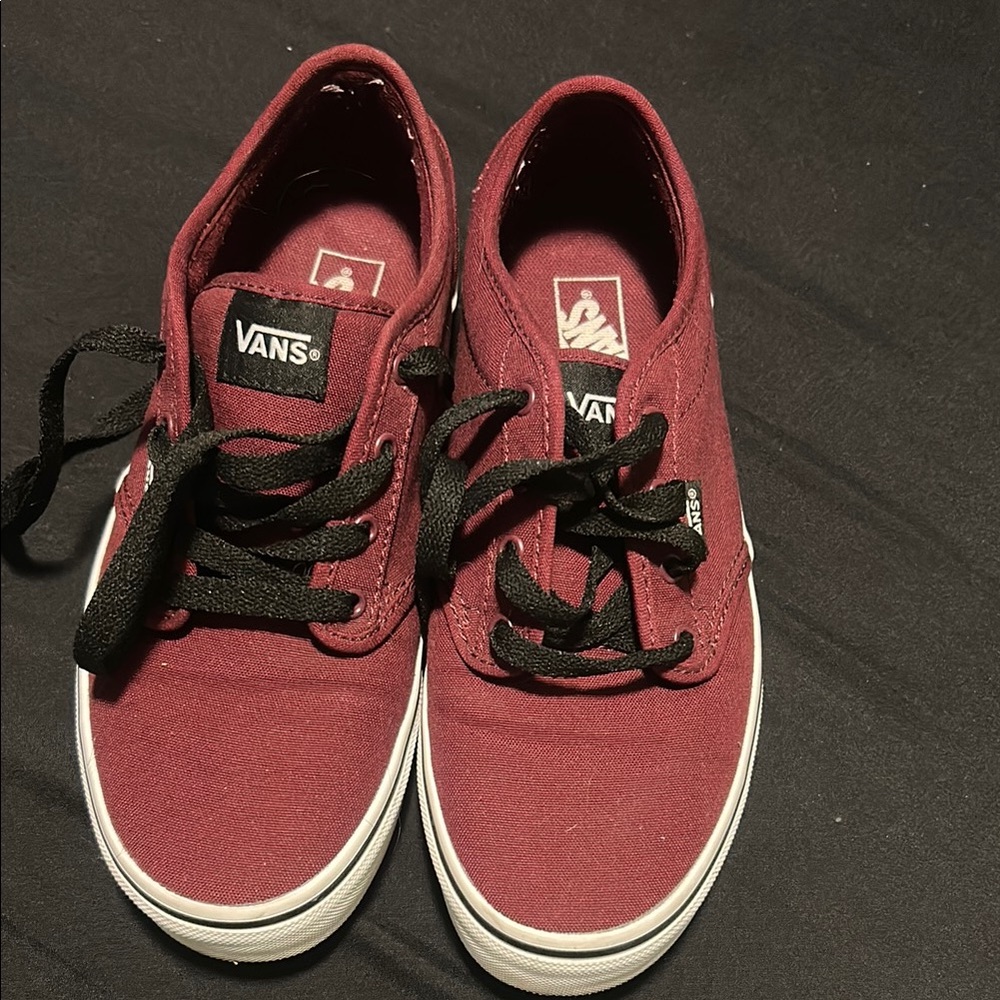 Vans Maroon Sneakers with Black Accents